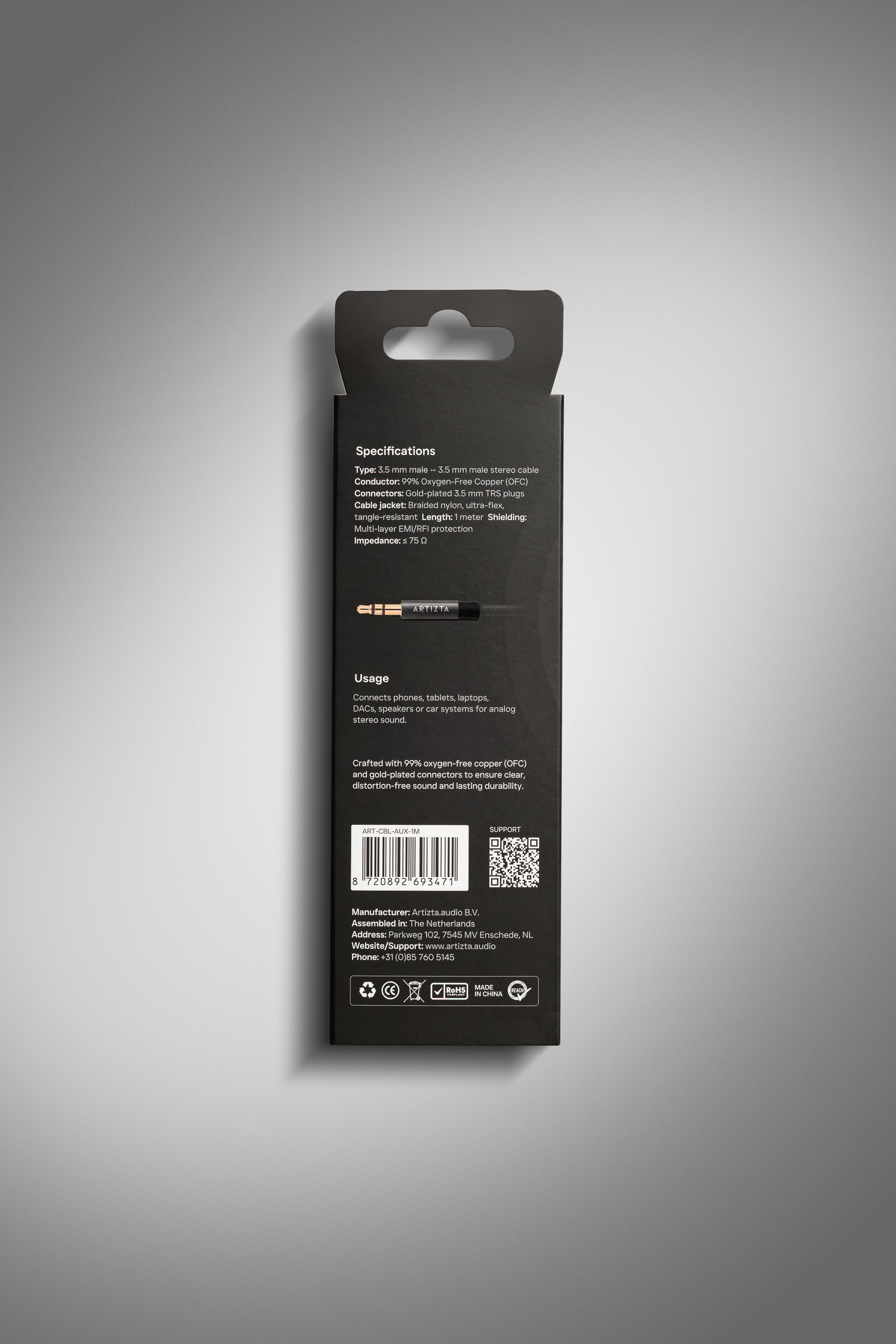 AUX-kabel – zwart