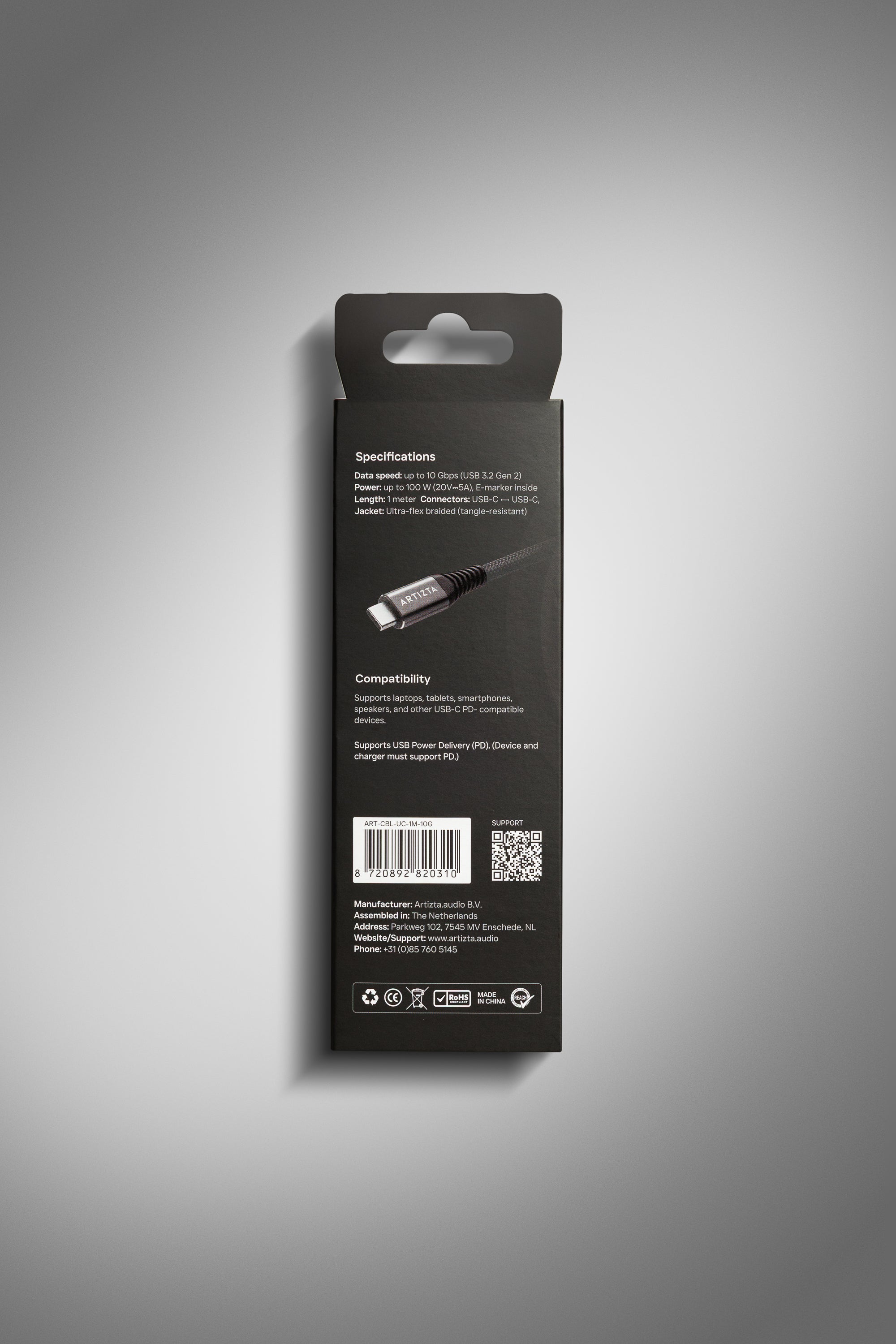 USB-C naar USB-C kabel - 1 meter