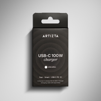 Artizta USB-C 100W Oplader, White Edition, Power Delivery 3.1