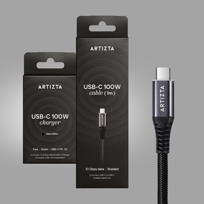 Artizta USB-C Snellaadset 100W - zwart