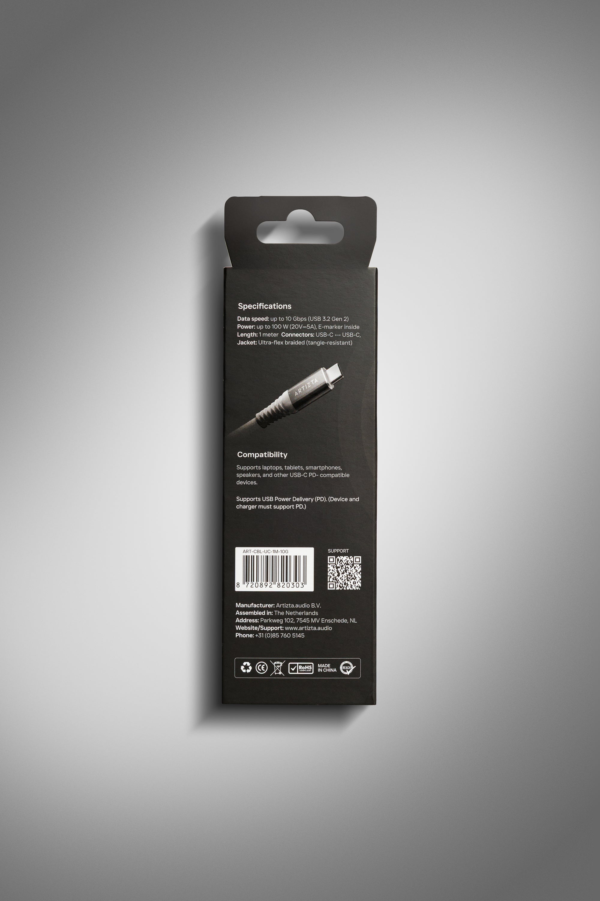 USB-C naar USB-C kabel - 1 meter